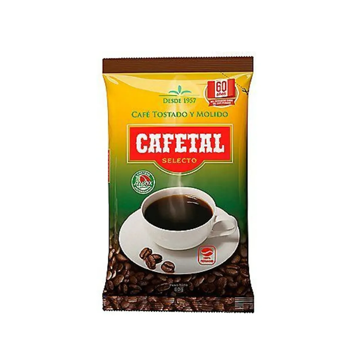 CAFETAL - Café Cafétal Selecto Tostado y Molido Bolsa 80 g