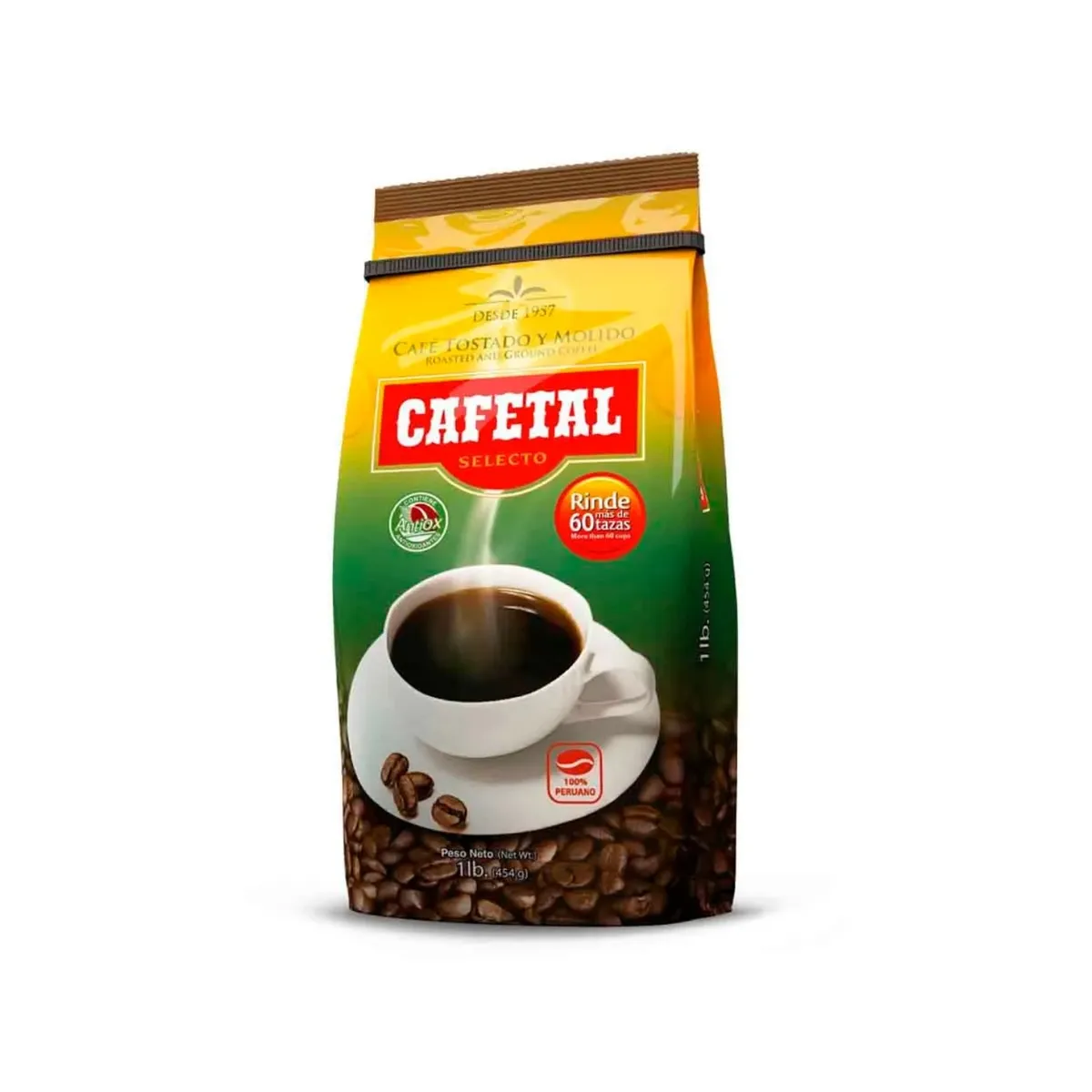 CAFETAL - Café Cafétal Selecto Tostado y Molido Bolsa 454 g