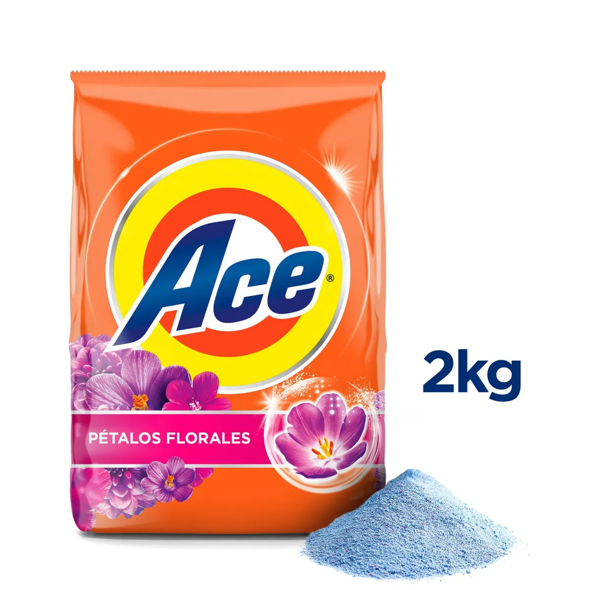 ACE - Detergente en Polvo Ace Floral Bolsa 2 Kg