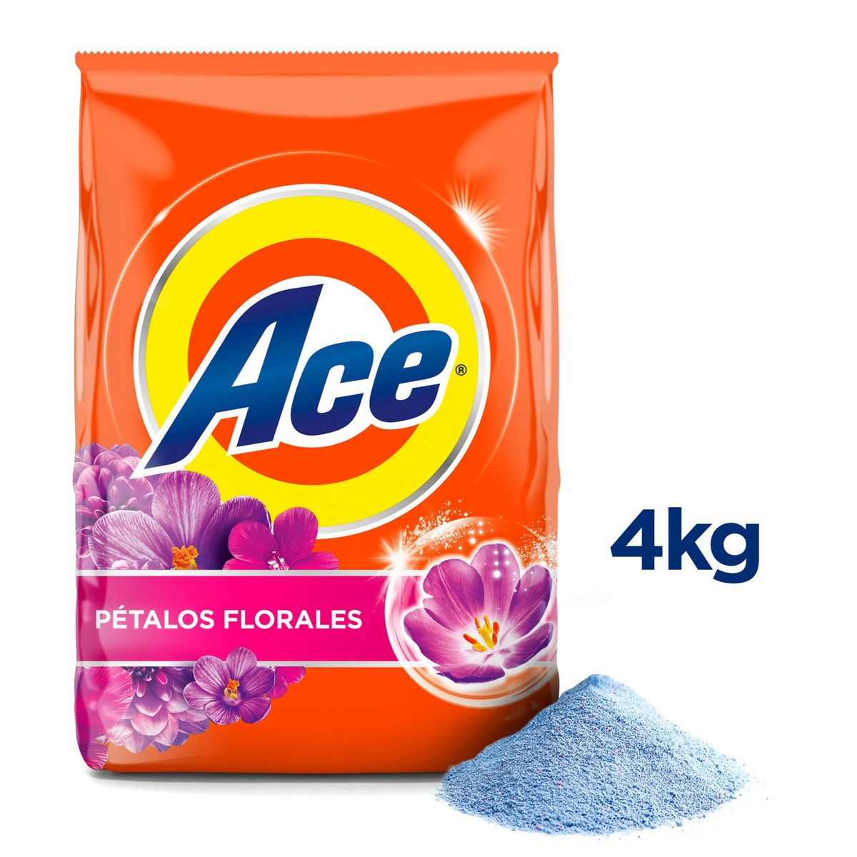 ACE - Detergente en Polvo Ace Floral Bolsa 4 Kg