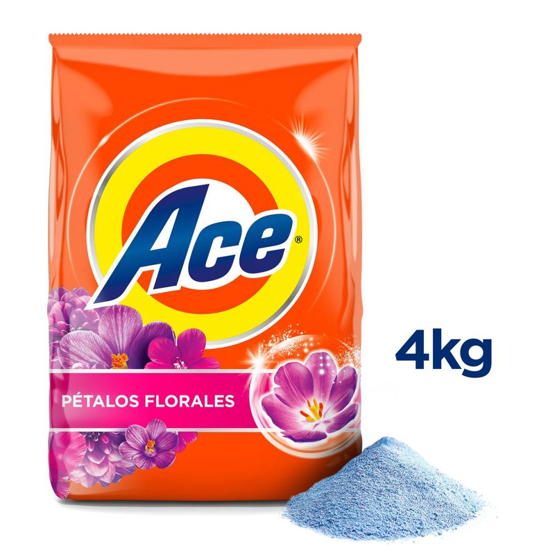 ACE - Detergente Ace Polvo Floral Bolsa 4 Kg