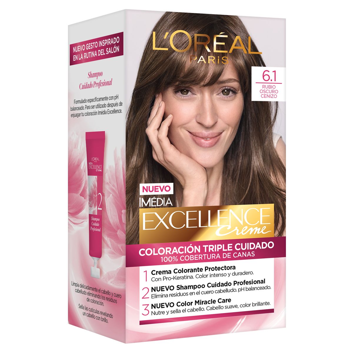 EXCELLENCE - Tinte Excellence Tono 6.1 Rubio Oscuro Cenizo