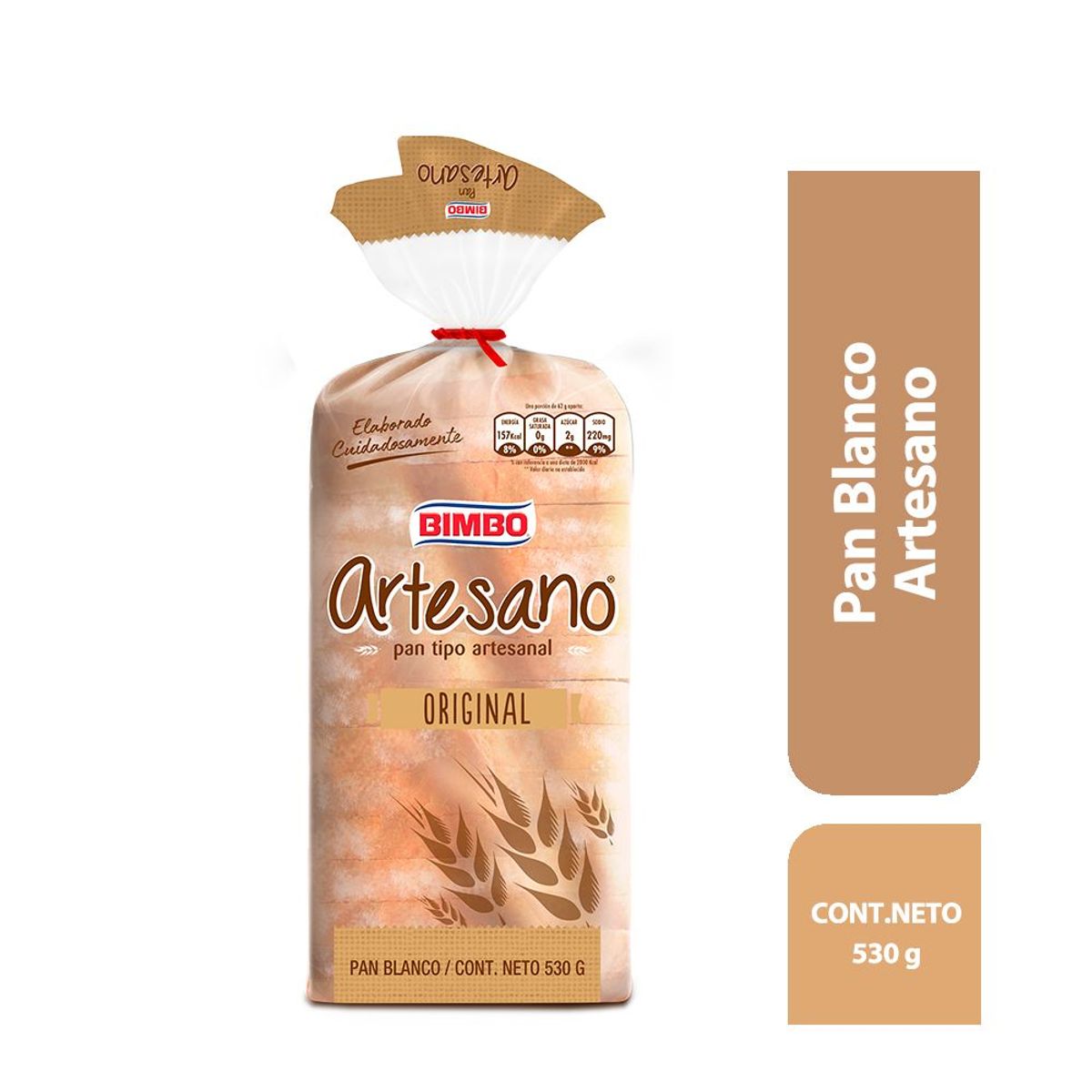 BIMBO - Pan De Molde Blanco Artesano Bimbo 530 G