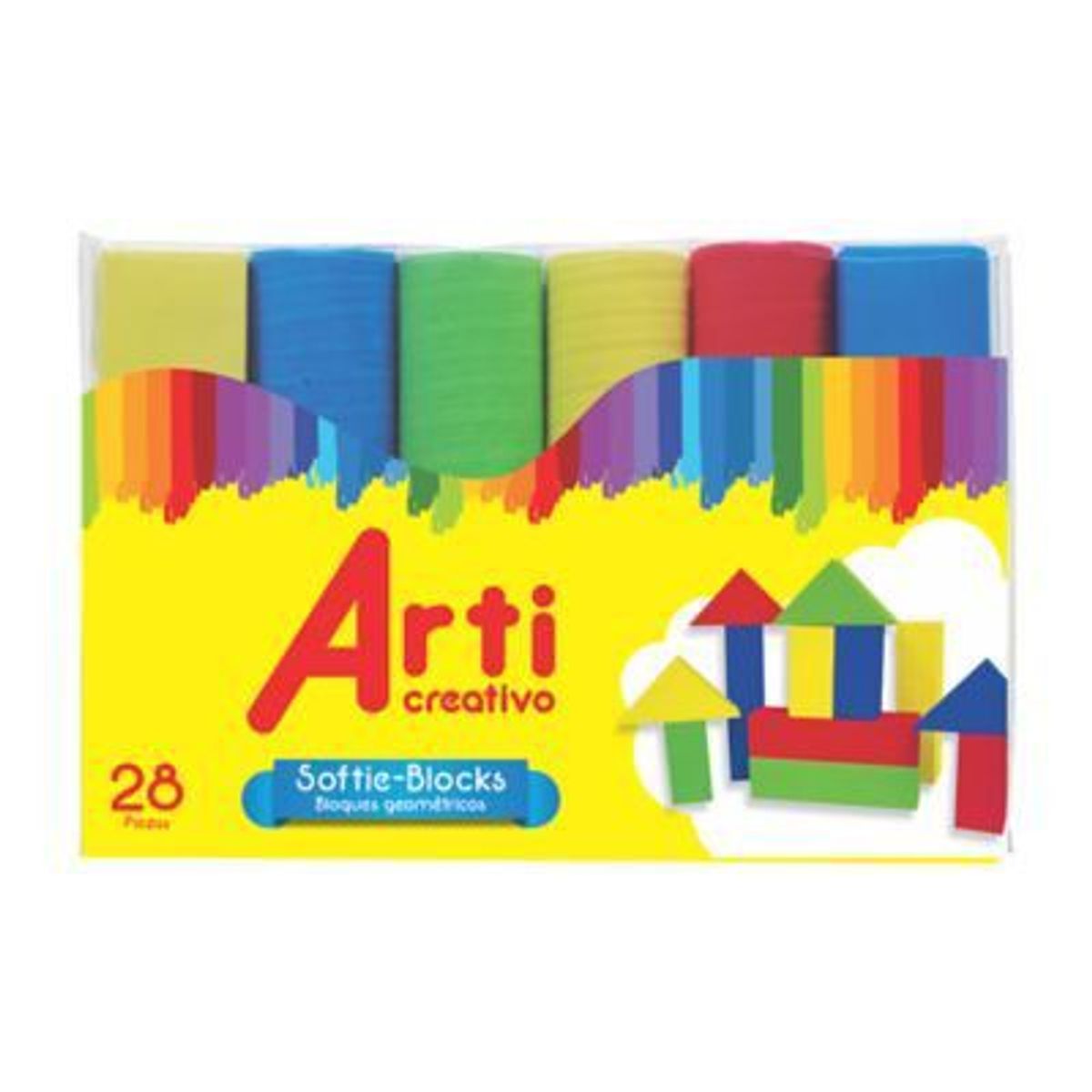 ARTI CREATIVO - Juego De Construcción Arti Creativo Softie Block Estuche 28 Und