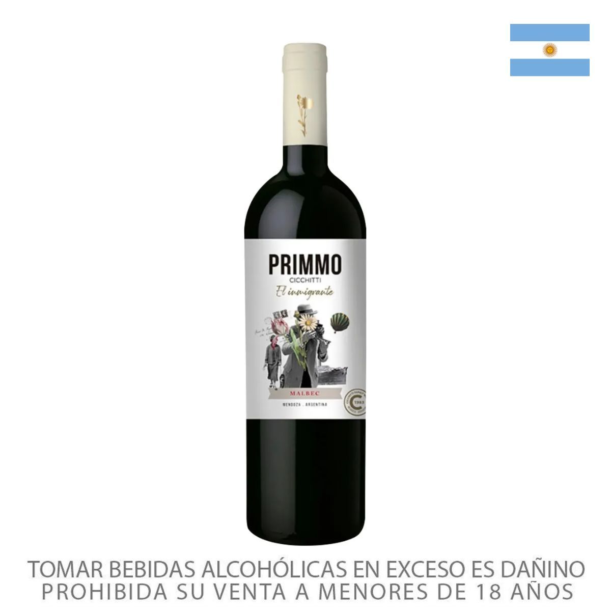 CICCHITTI - Vino Tinto Malbec Cicchitti Primmo Botella 750 mL