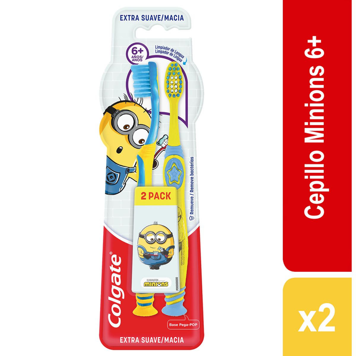 COLGATE - Cepillo De Dientes Para Niños Colgate Smiles Minions Empaque 2 Und