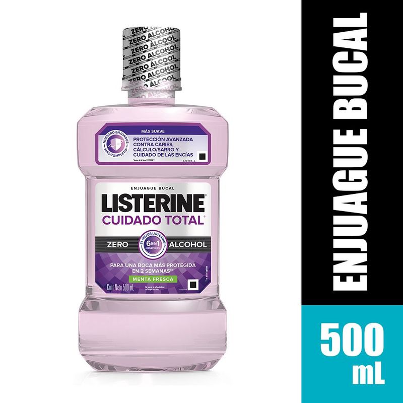 LISTERINE - Enjuage Bucal Listerine Cuidado Total Zero Envase 500 mL