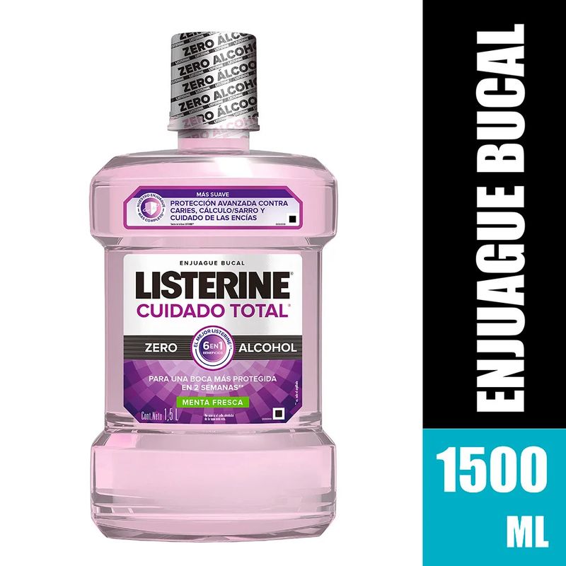 LISTERINE - Enjuage Bucal Listerine Total Care Zero Envase 1.5 L