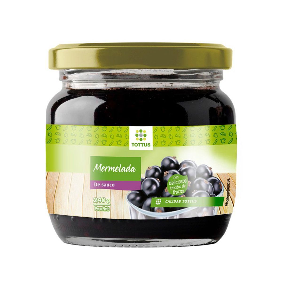 TOTTUS - Mermelada de Sauco Tottus Envase 240 g