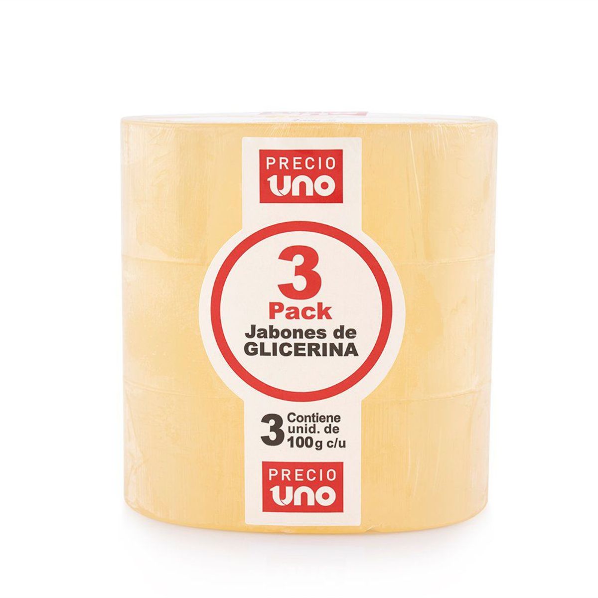 PRECIO UNO - Jabón de Glicerina Natural Precio Uno Empaque 3 Und