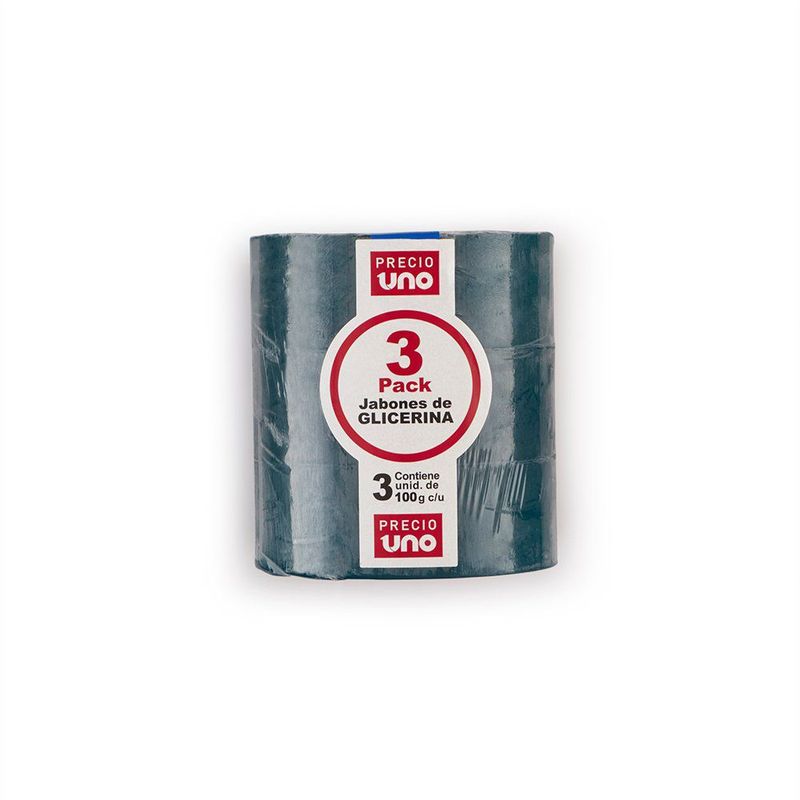 PRECIO UNO - Jabón Glicerina Precio Uno Antibacterial Pack 3 Empaques