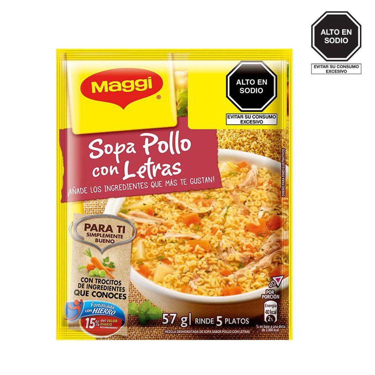 MAGGI - Sopa Maggi Pollo con Letras Empaque 57 g