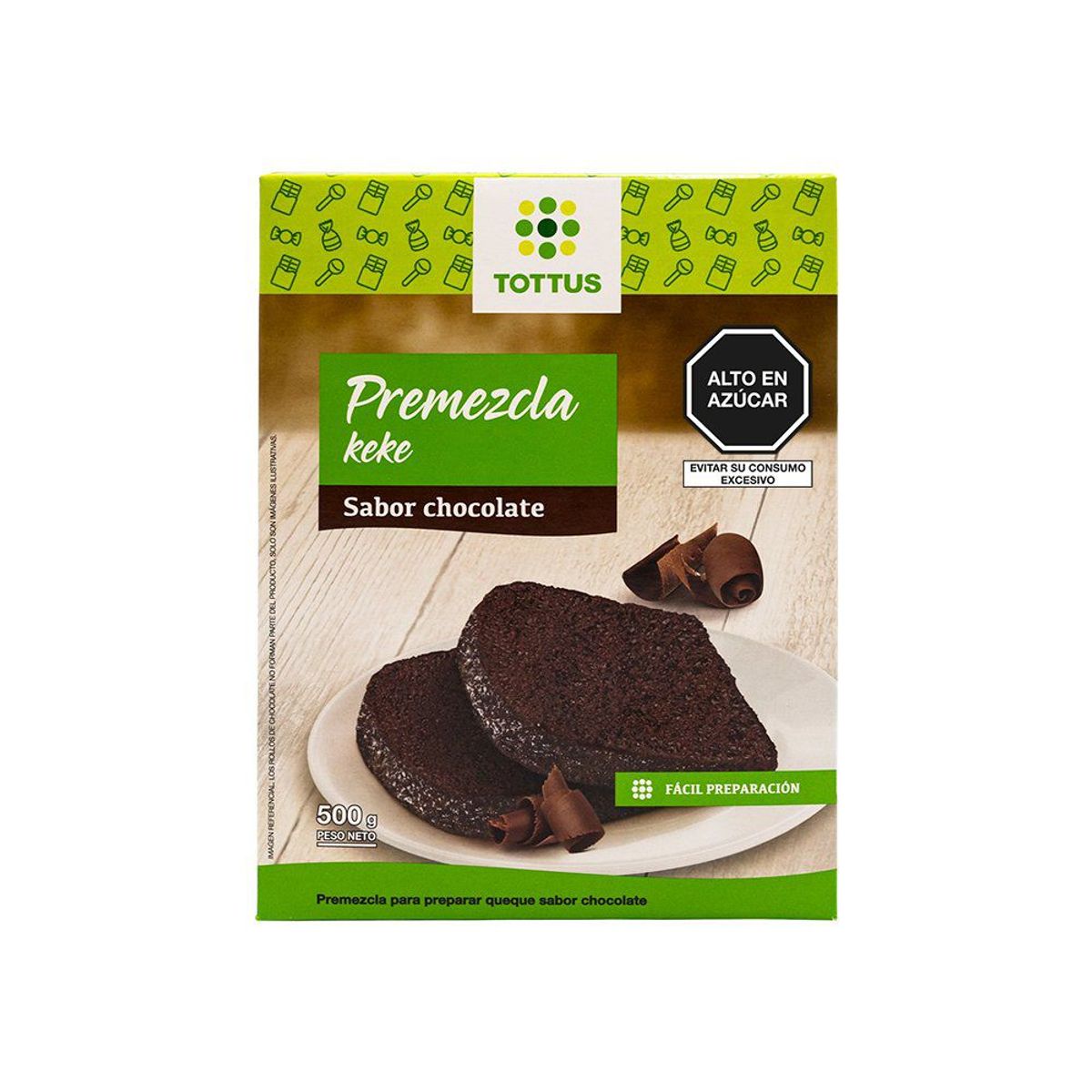 TOTTUS - Premezcla Para Queque Sabor Chocolate x 500 g
