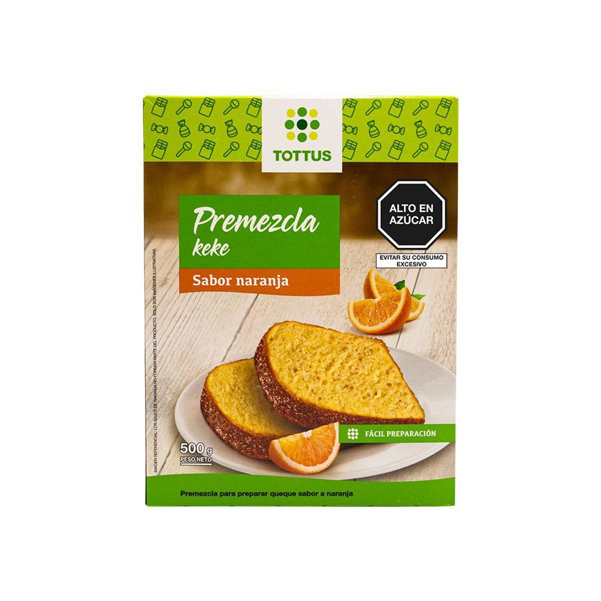 TOTTUS - Premezcla Para Queque Sabor Naranja x 500 g