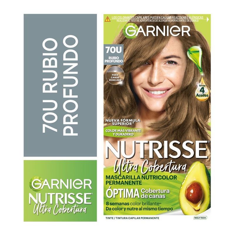 NUTRISSE - Kit Tinte Capilar Nutrisse Ultra Cobertura Tono 70 Rubio