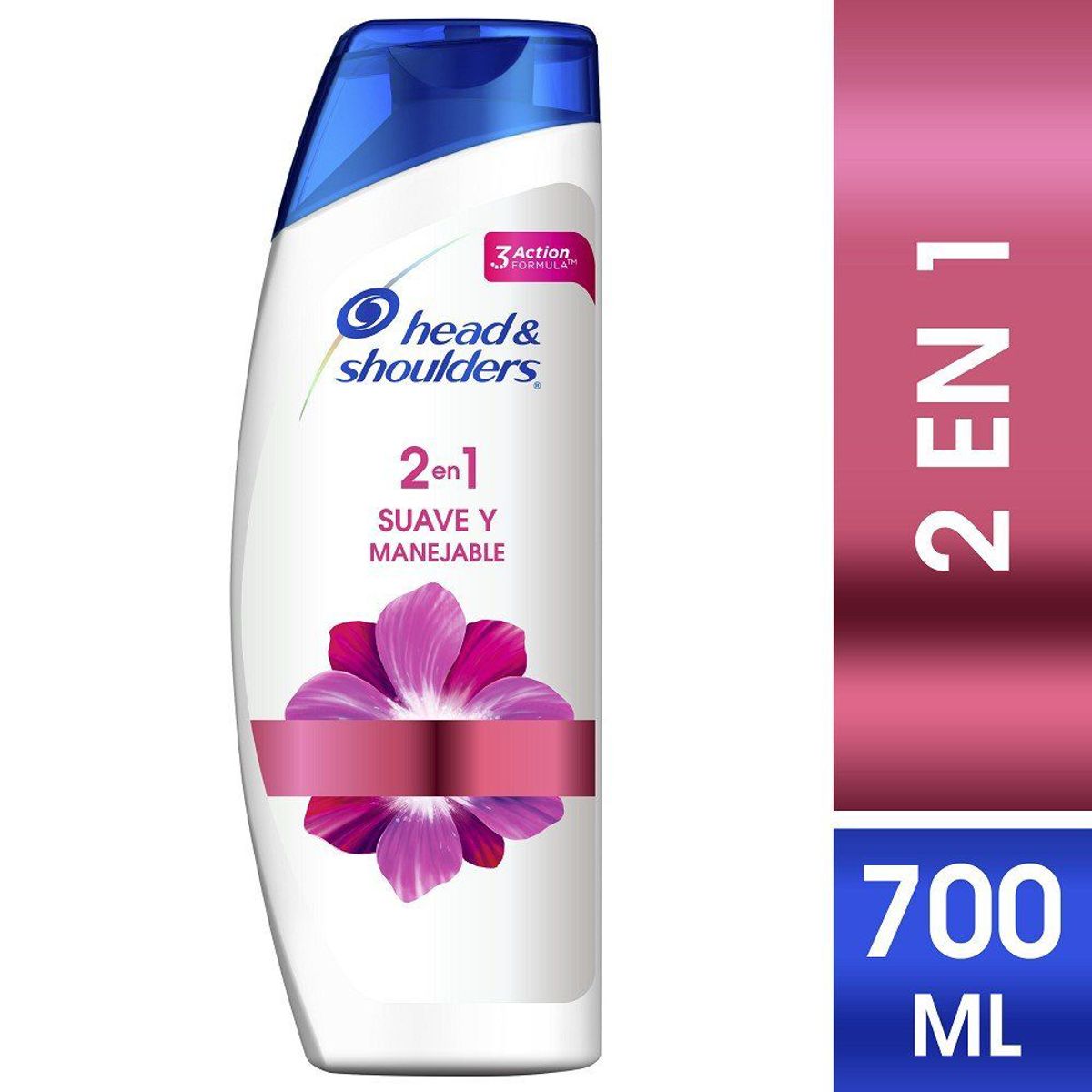 HEAD SHOULDERS - Shampoo 2 en 1 Head & Shoulders Suave y Manejable Botella 700 mL