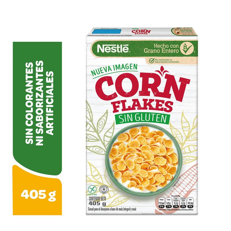NESTLE - Cereal en Hojuelas Sin gluten Corn Flakes Cereal 405 g