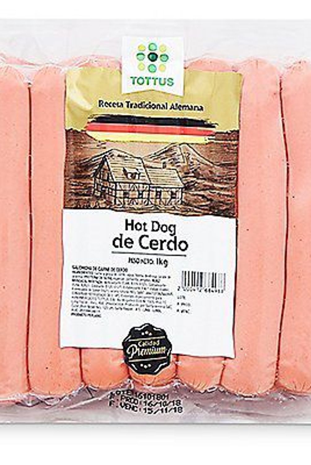 TOTTUS - Hot Dog de Cerdo Tottus Empaque 1 Kg
