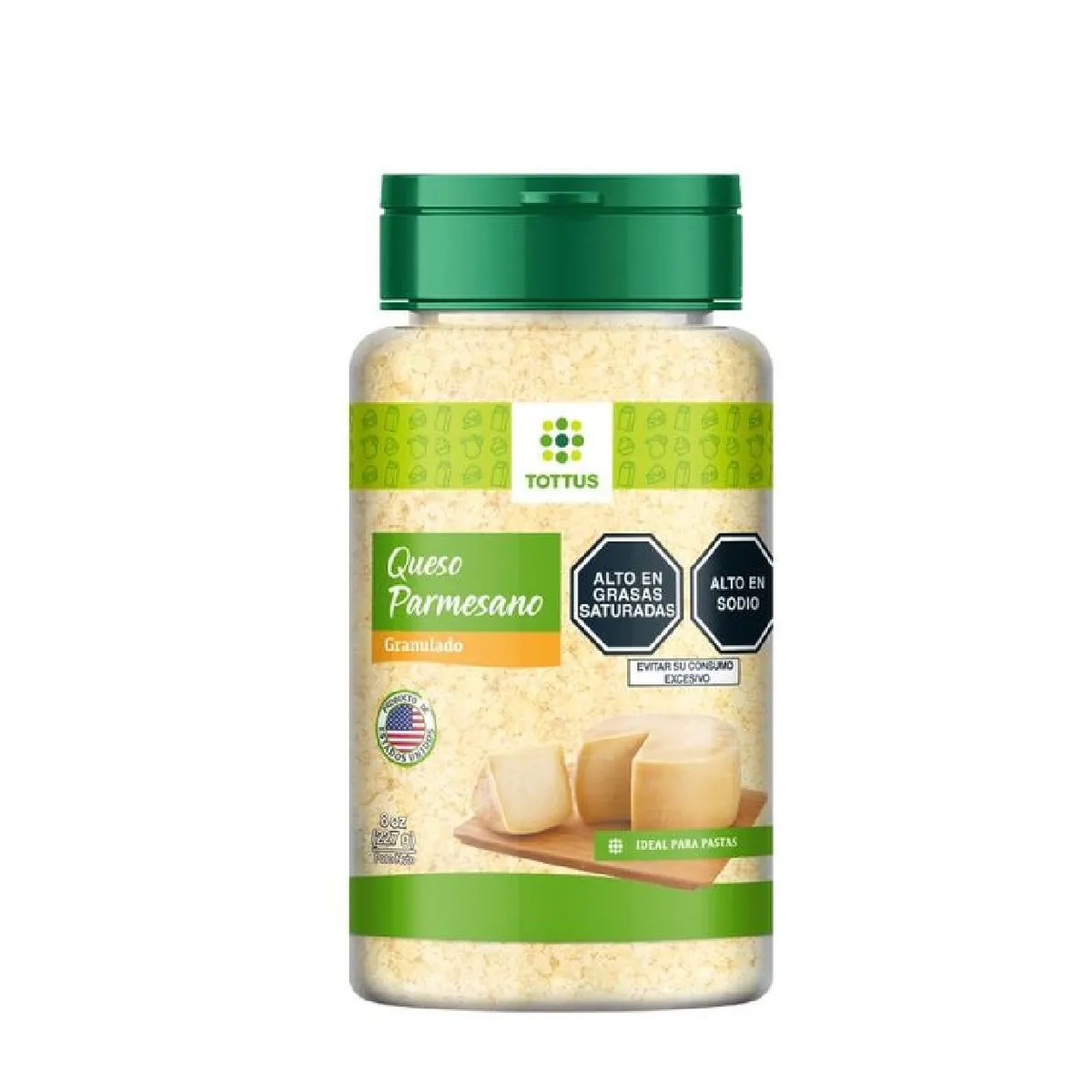 TOTTUS - Queso Parmesano Tottus Granulado Envase 227 g