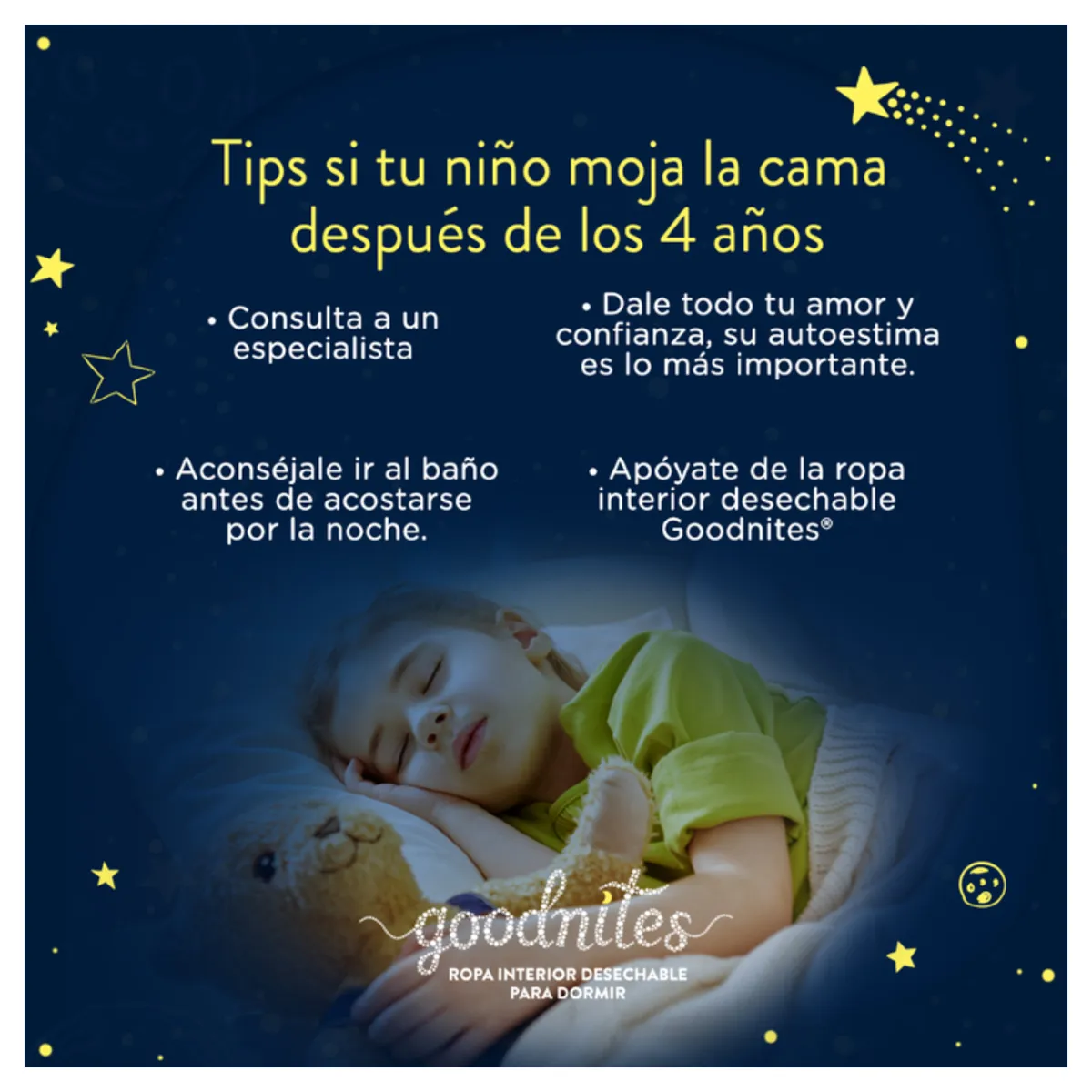 HUGGIES - Pañales GoodNites 4–8 Años Talla S/M Empaque 14 Und