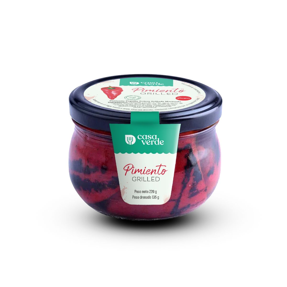 CASA VERDE - Pimiento Grilled Casaverde Pote 220 g