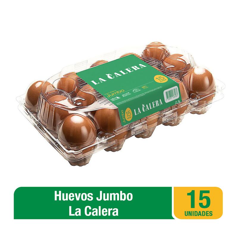 LA CALERA - Huevos Pardos Jumbo 15 Unidades