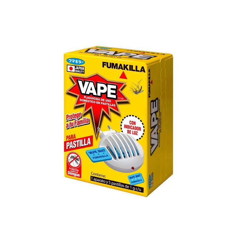 VAPE - Repelente Eléctrico Inalámbrico Vape Mat + 5 Pastillas