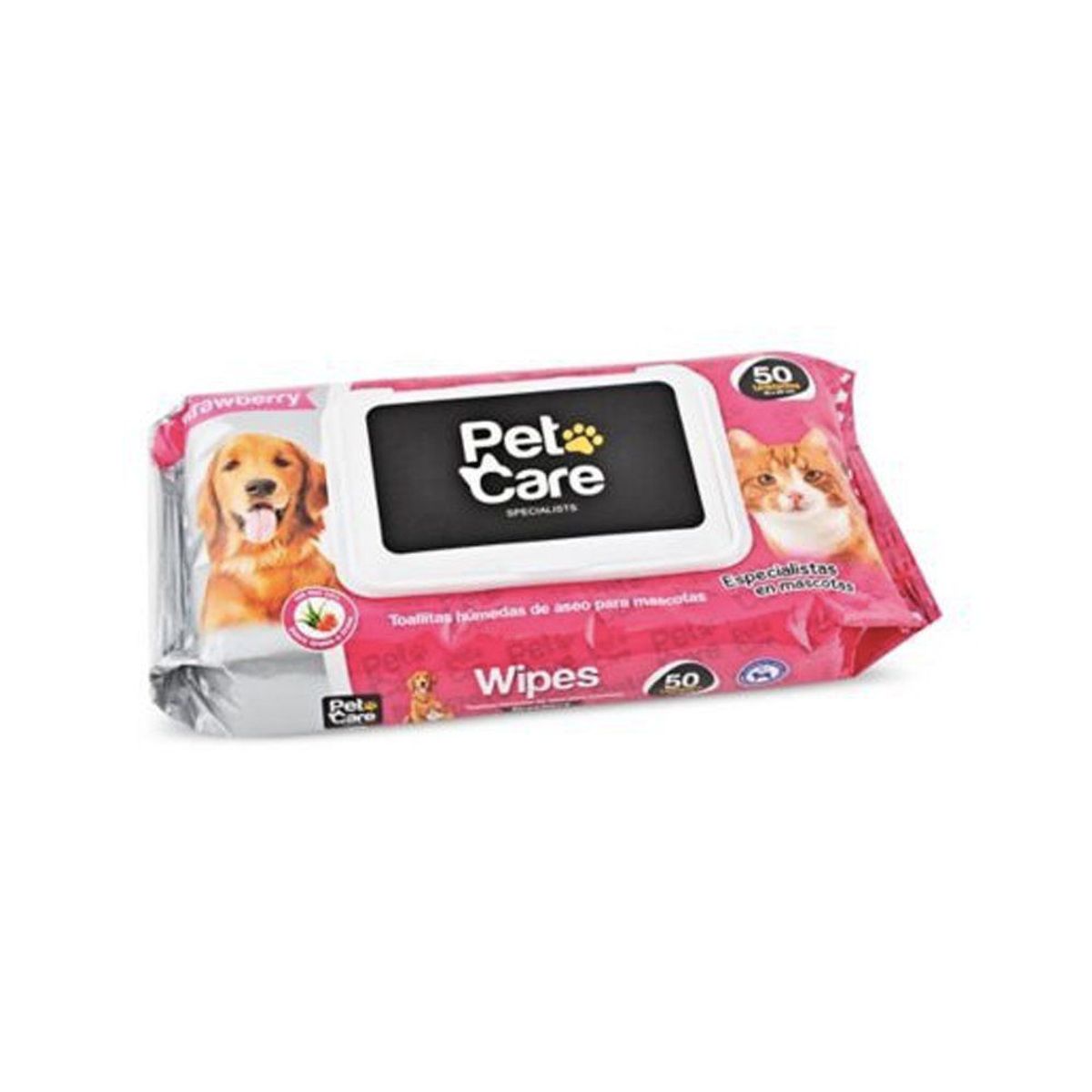 PET CARE - Toallitas Húmedas Pet Care Fresa Empaque 50 Und