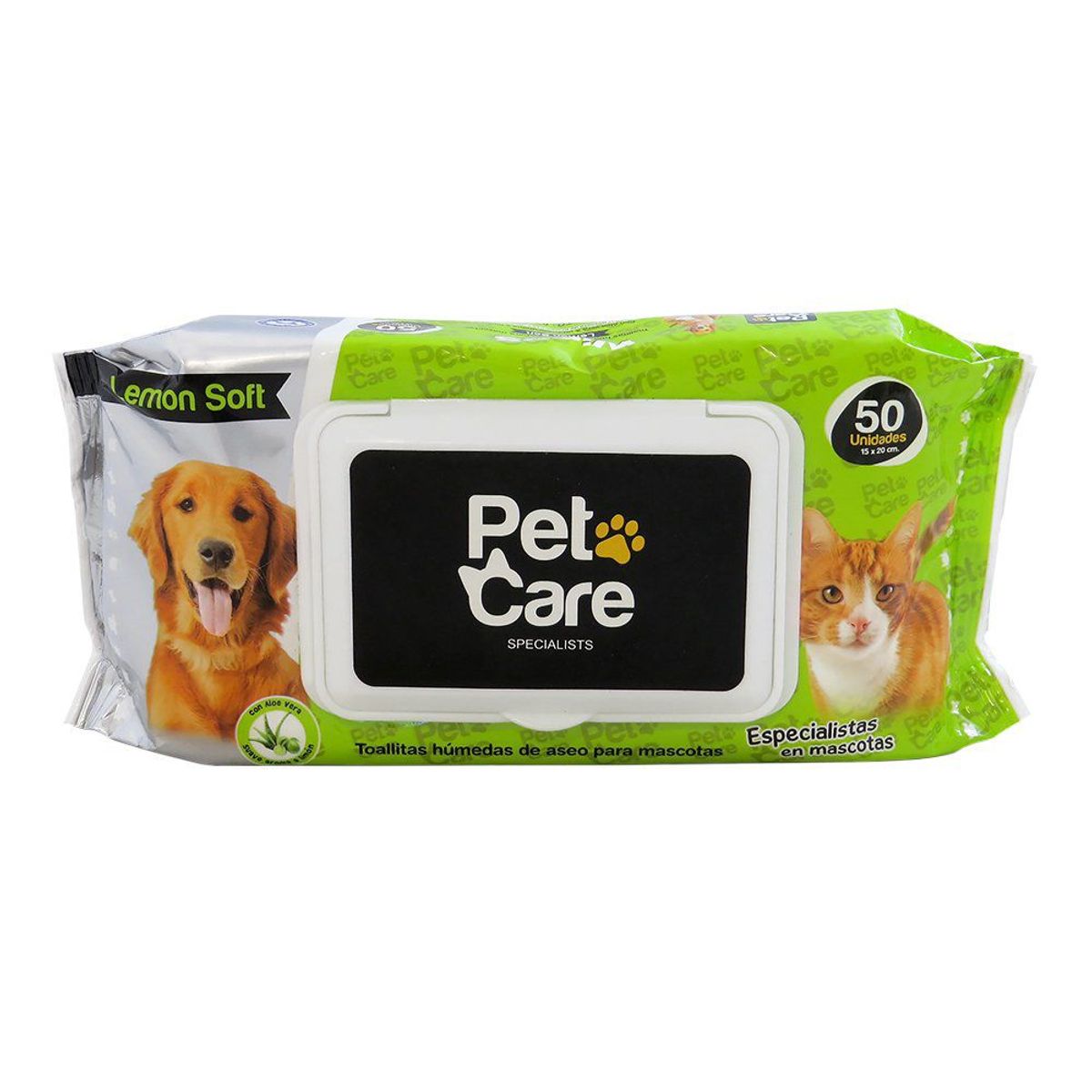 PET CARE - Toallitas Húmedas Pet Care Limón Empaque 50 Und