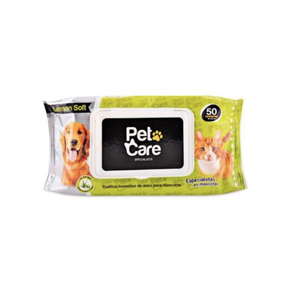 PET CARE - Toallitas Húmedas Pet Care Limón Empaque 50 Und