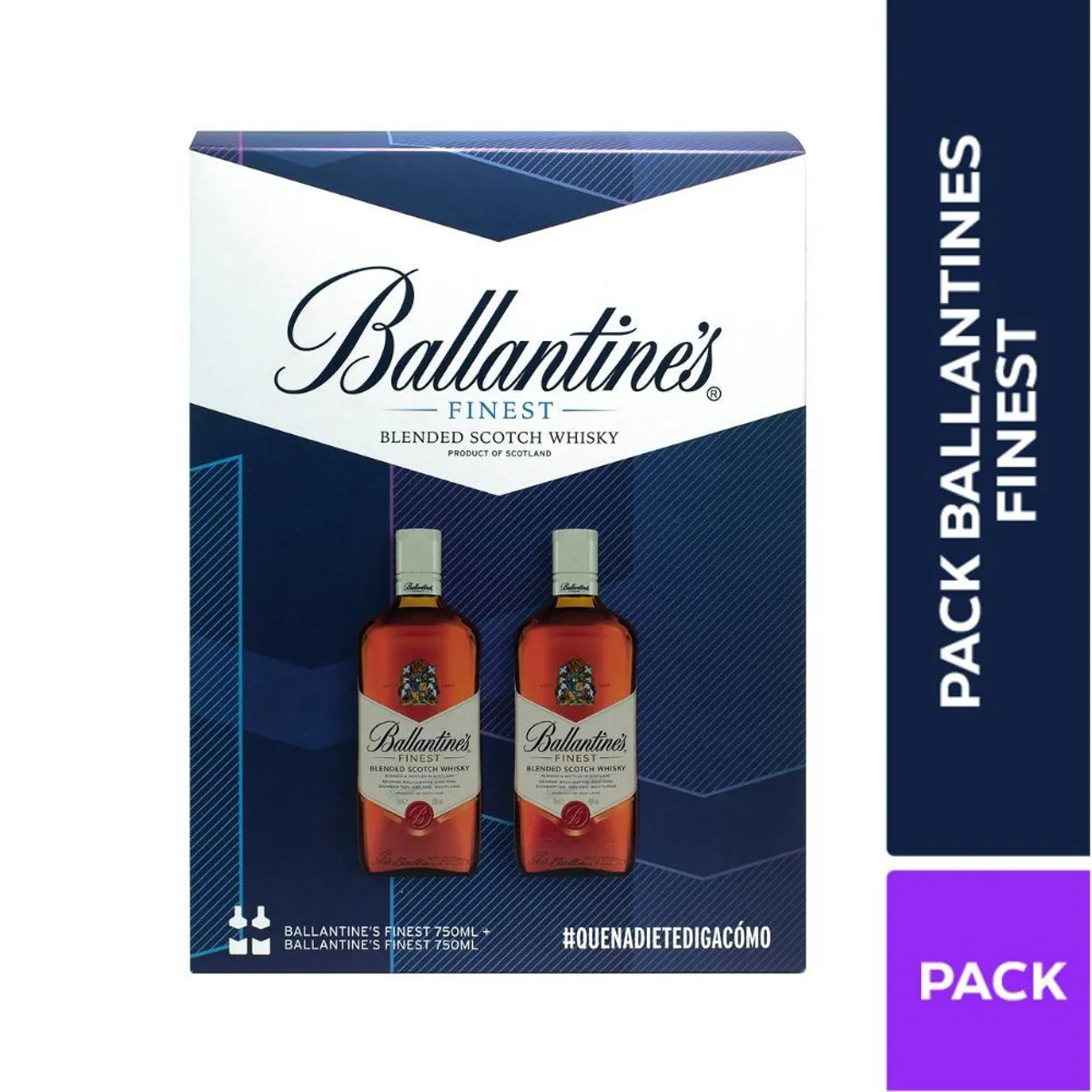 BALLANTINES - Whisky Ballantines Finest Pack 2 Botellas 750 mL