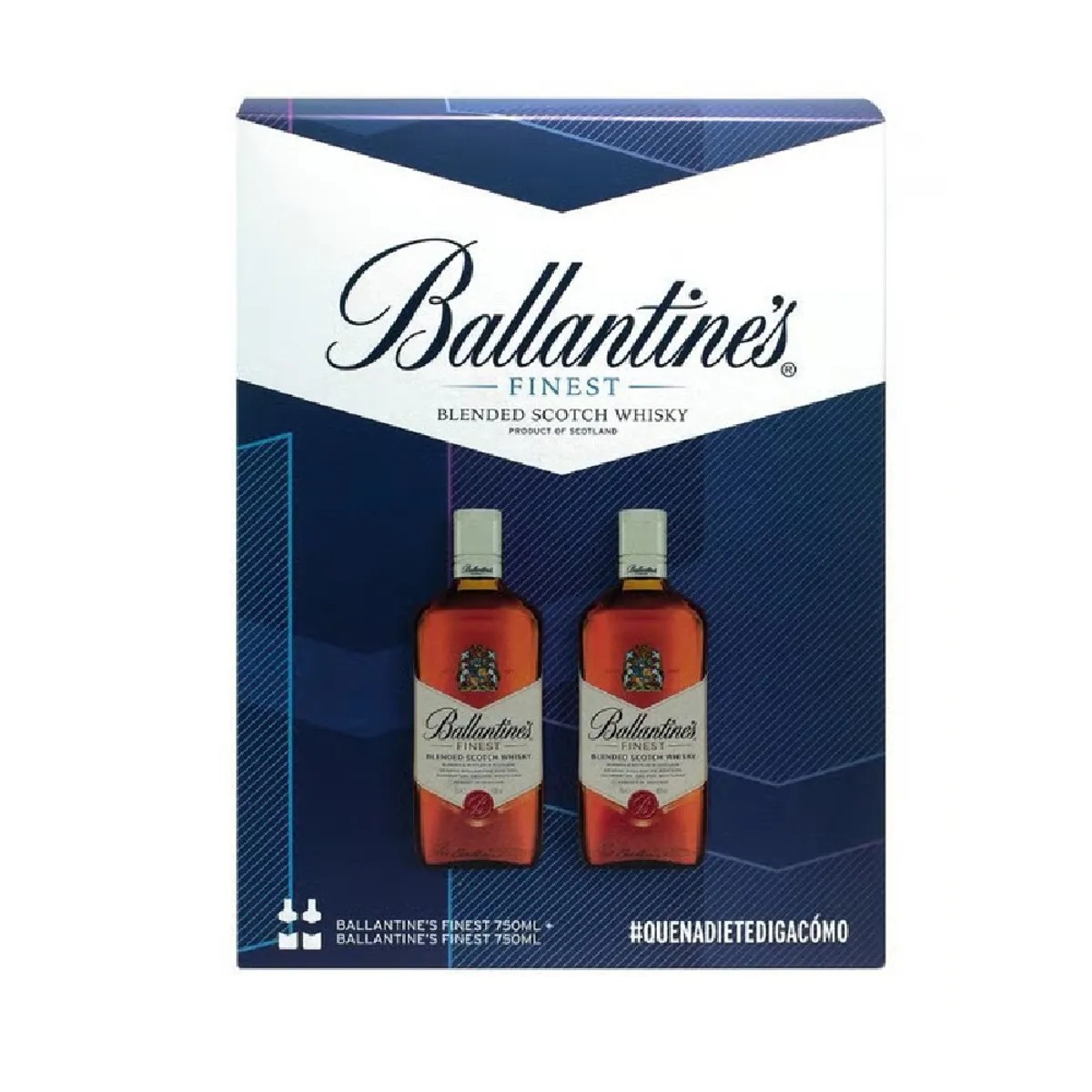BALLANTINES - Whisky Ballantines Finest Pack 2 Botellas 750 mL