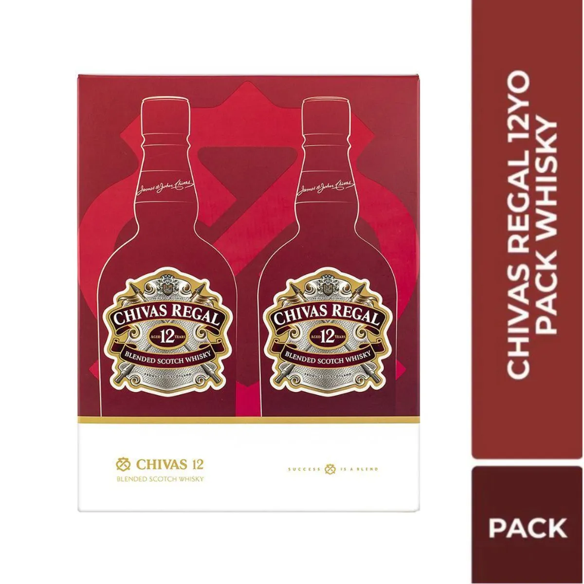 CHIVAS REGAL - Whisky Chivas Regal 12 Años Pack 2 Botellas 750 mL