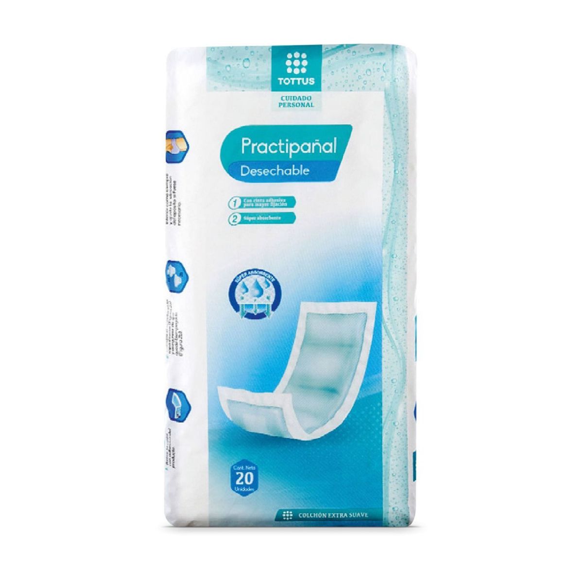 TOTTUS - Practipañal Desechable Adulto Tottus Empaque 20 Und