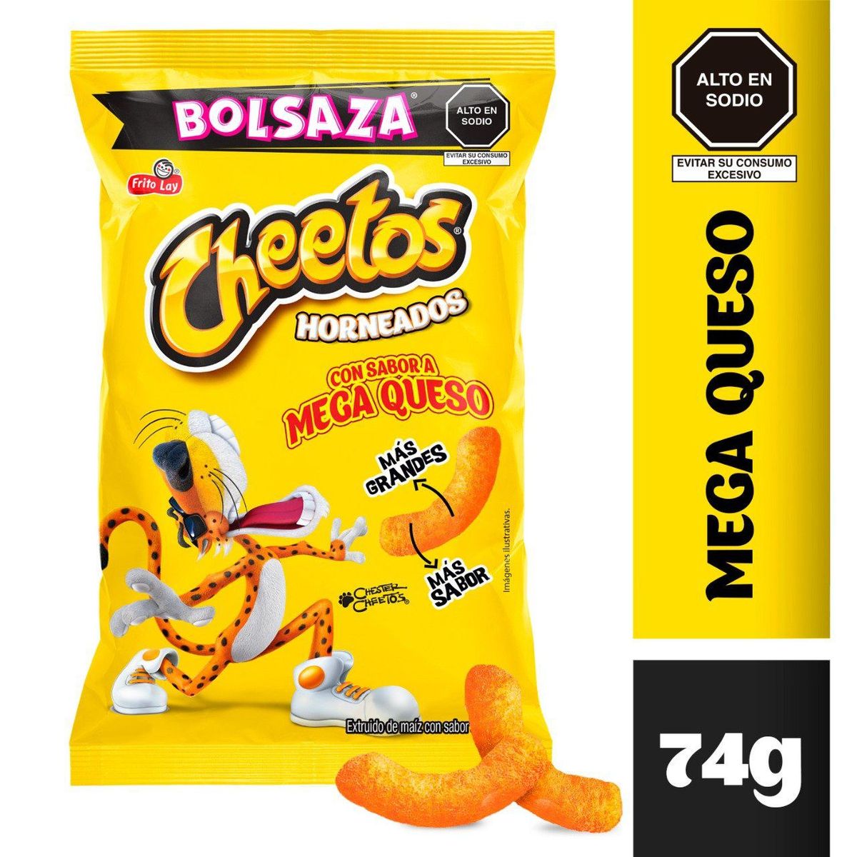 FRITO LAY - Cheetos Sabor Mega Queso 74 g