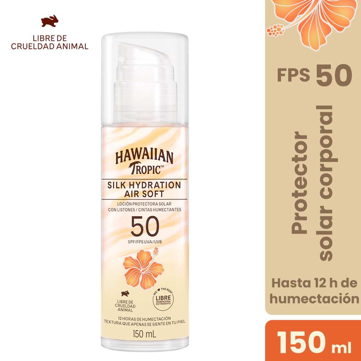 HAWAIIAN TROPIC - Protector Solar Corporal Hawaiian Tropic Silk Air Soft Envase 150 mL