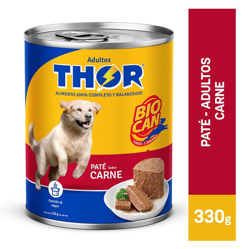 THOR - Comida Húmeda para Perros Thor Adultos Sabor Carne 330 g