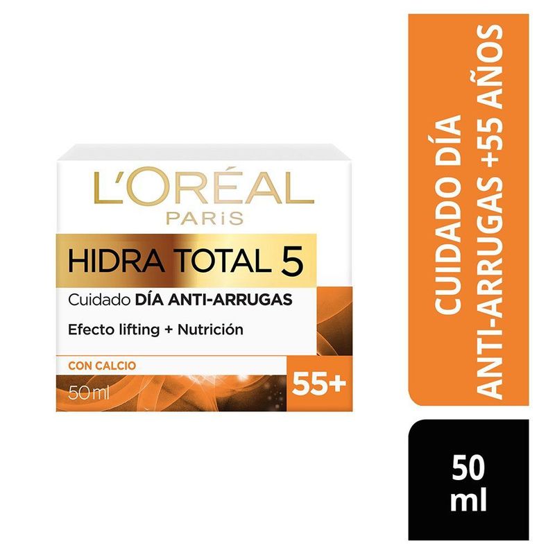LOREAL PARIS - Crema Facial Loreal Paris Cuidado Día Antiarrugas Calcio Envase 50 mL