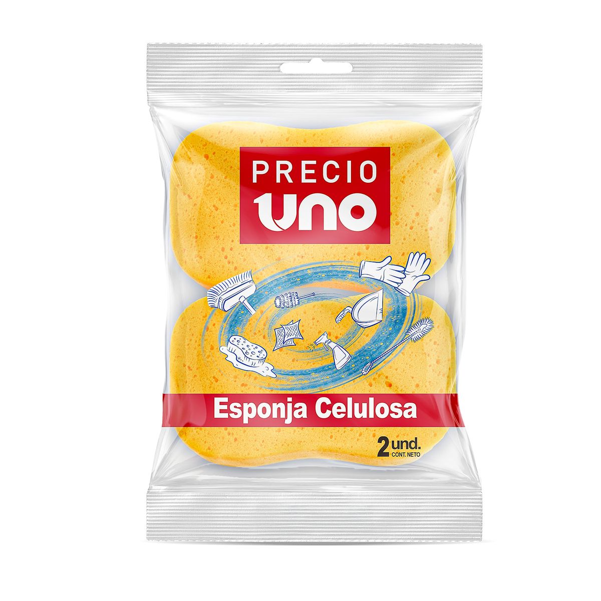 PRECIO UNO - Esponja de Celulosa Precio Uno Empaque 2 Und