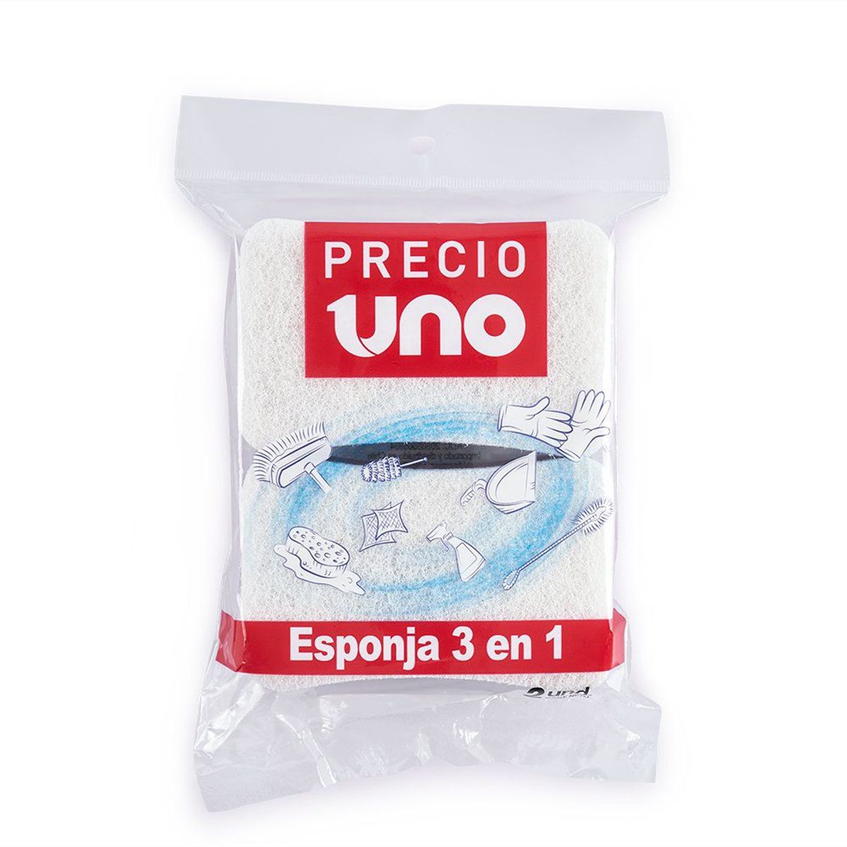 PRECIO UNO - Esponja 3 en 1 Precio Uno Empaque 2 Und