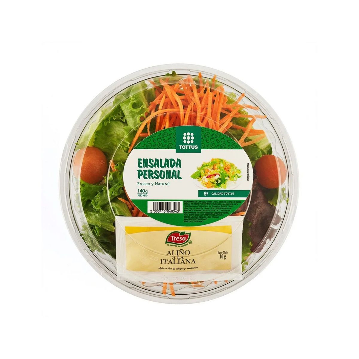 TOTTUS - Ensalada Personal Tottus 140 g