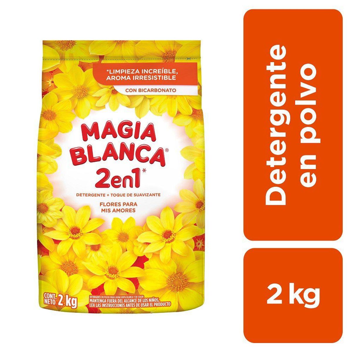 MAGIA BLANCA - Detergente en Polvo Magia Blanca Floral Bolsa 2 Kg