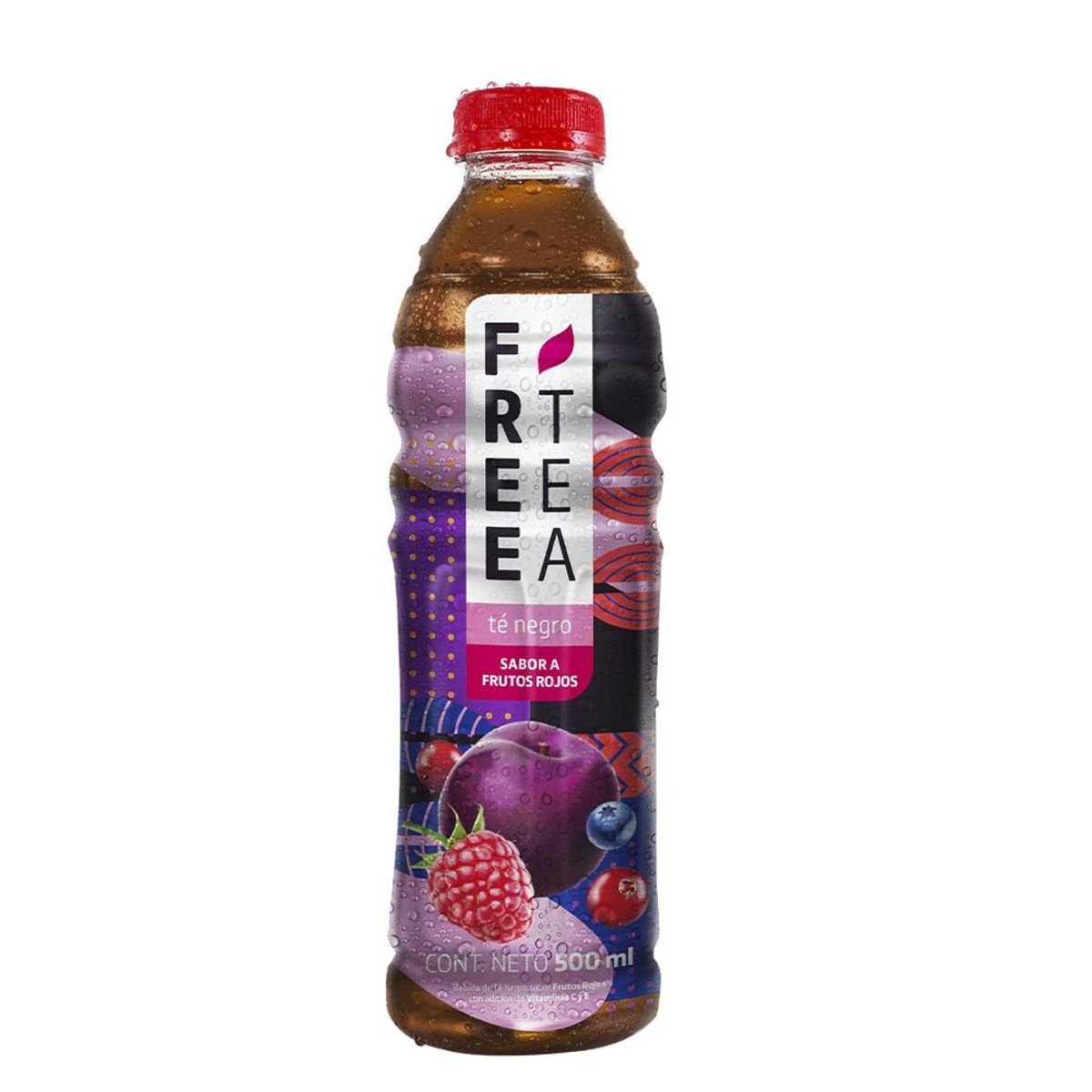 FREE TEA - Bebida Té Negro Free Tea Frutos Rojos Botella 500 mL