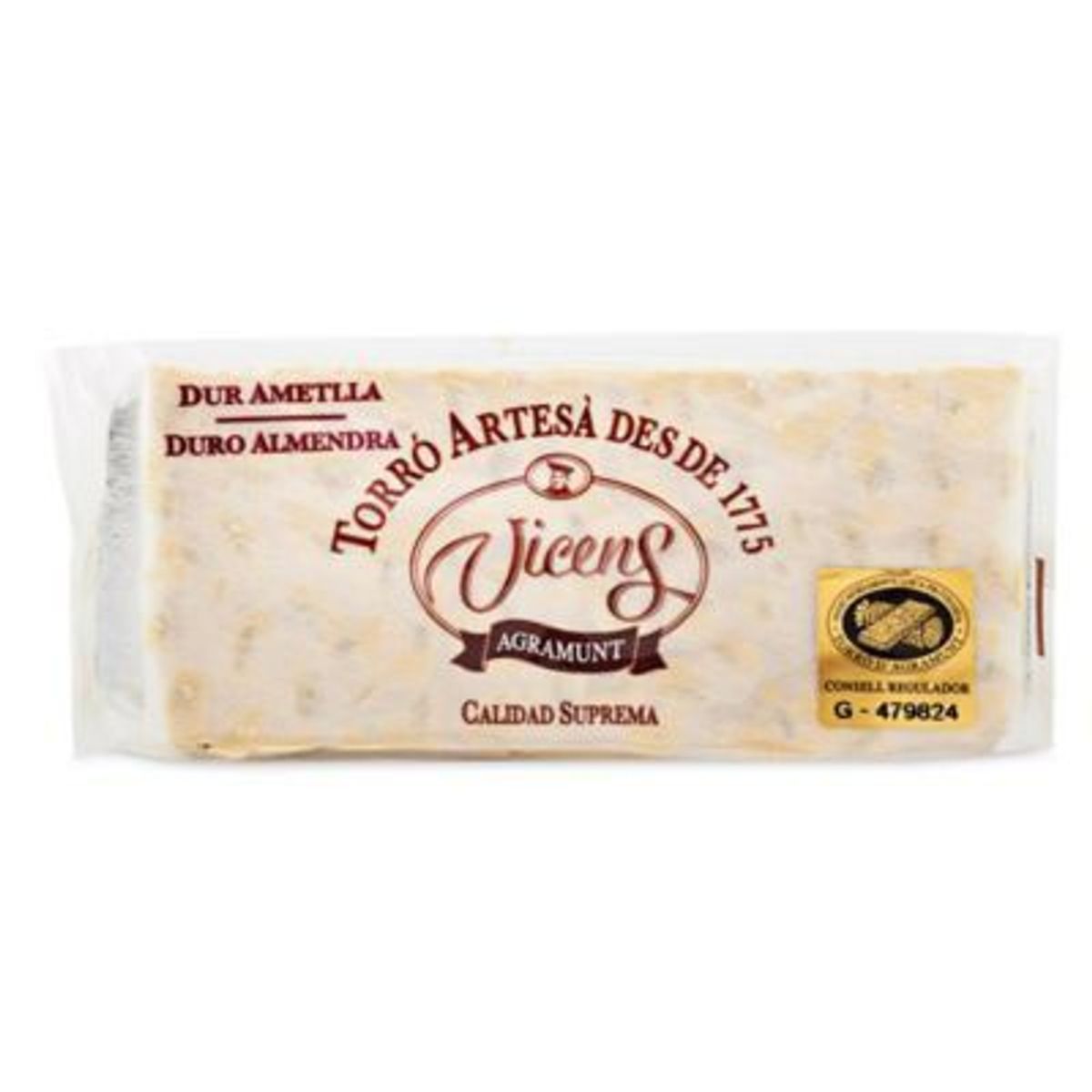 VICENS - TURRON DURO DE ALMENDRA ARTESANO VICENS X 200G