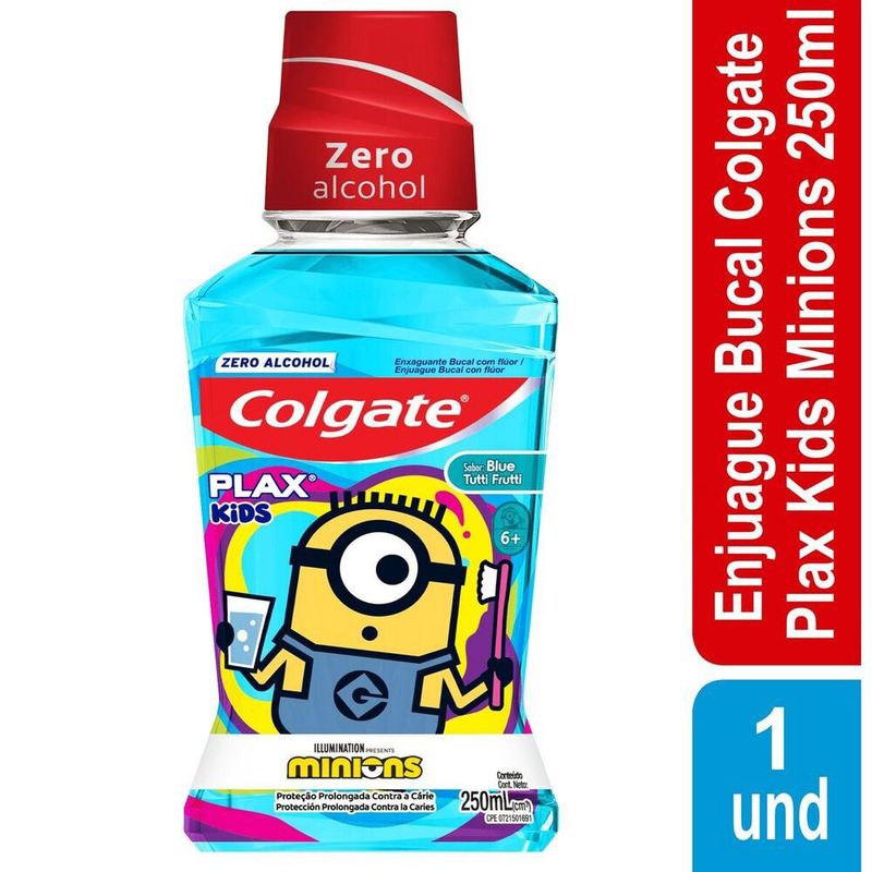COLGATE - Enjuague Bucal Colgate Plax Niños Minions x250ml