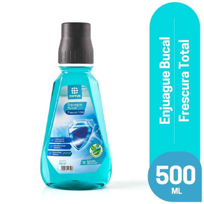 TOTTUS - Enjuage Bucal Tottus Menta Refrescante Envase 500 mL