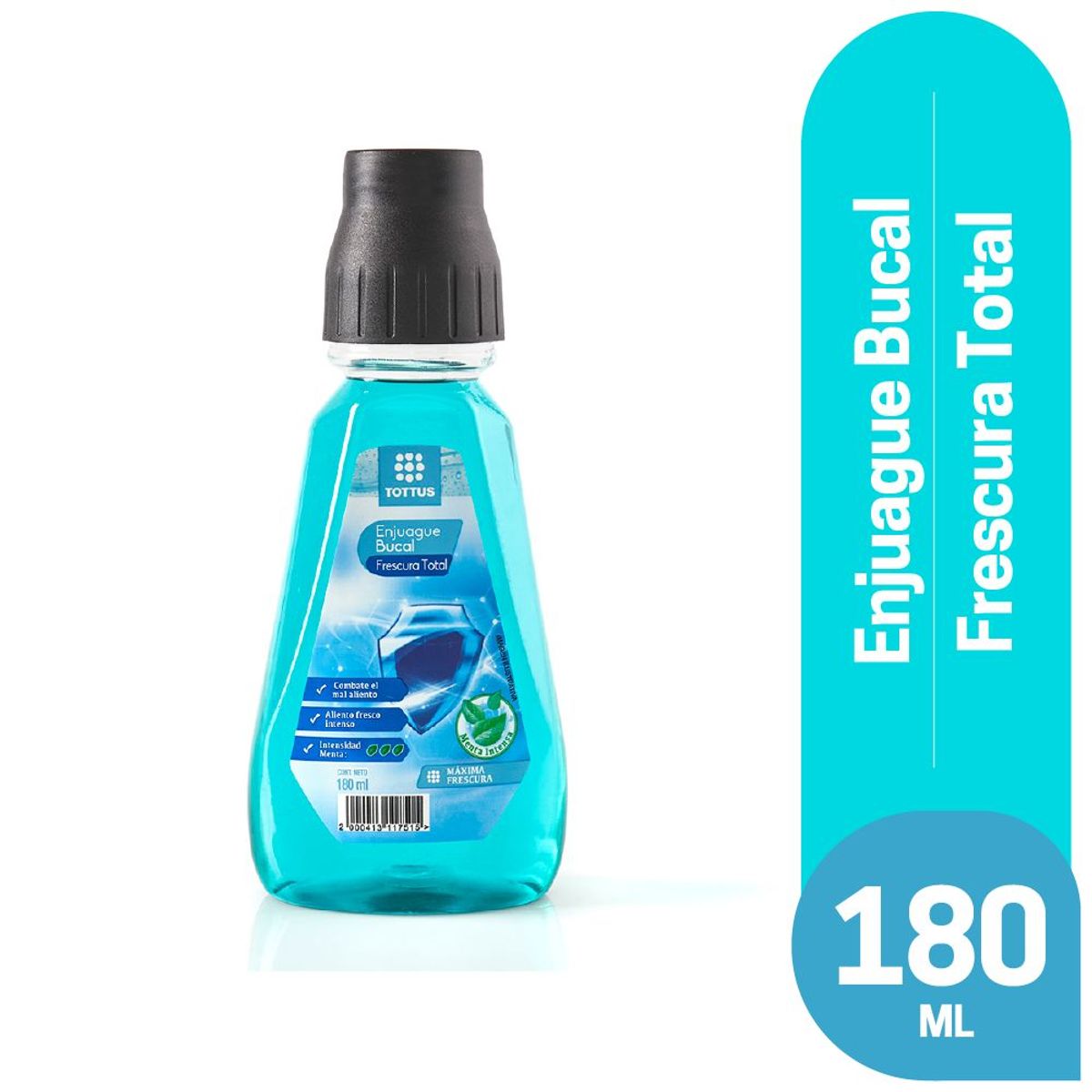 TOTTUS - Enjuague Bucal Tottus Frescura Total Envase 180 mL