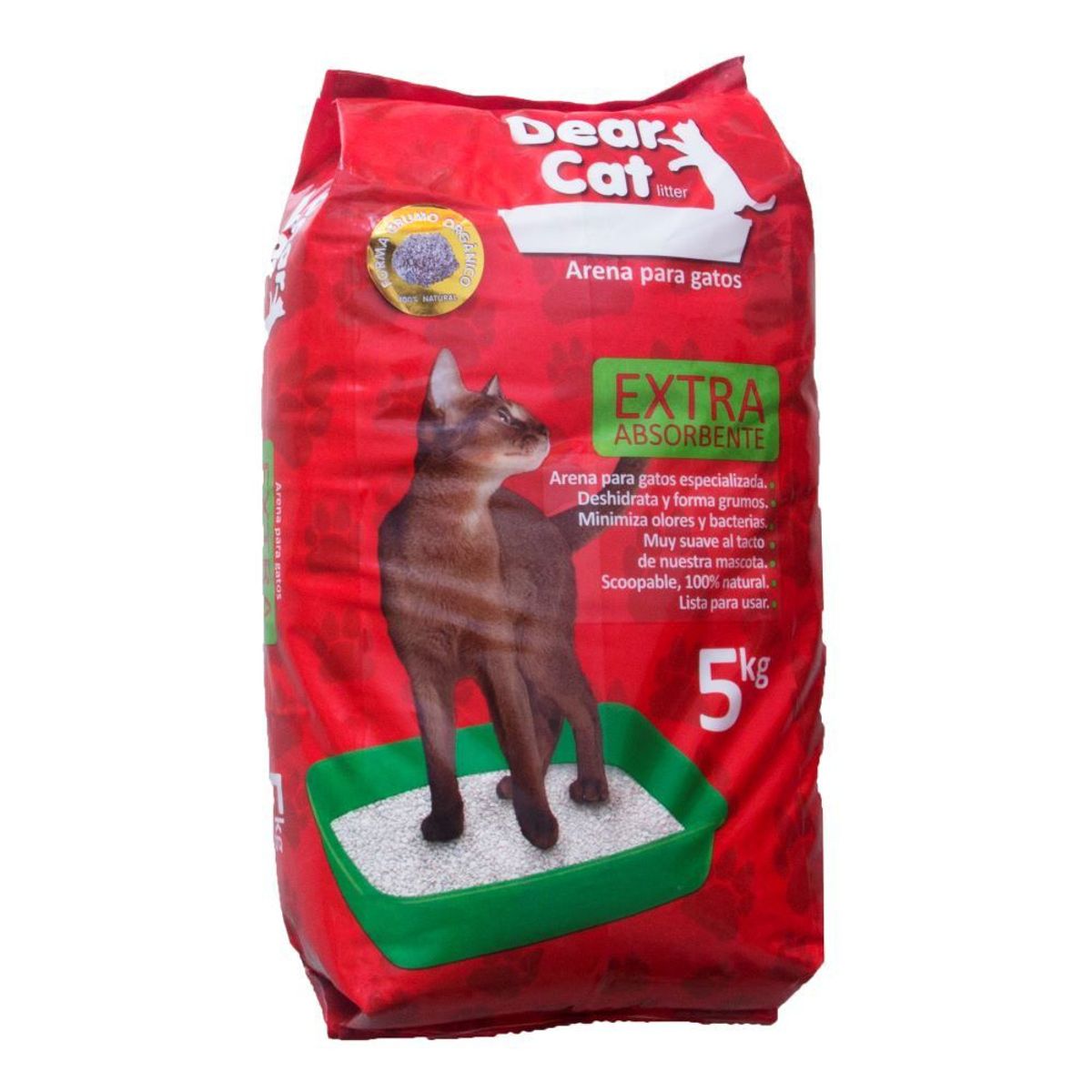 DEAR CAT - Arena para Gato Dear Cat Extra Absorbente Bolsa 5 Kg