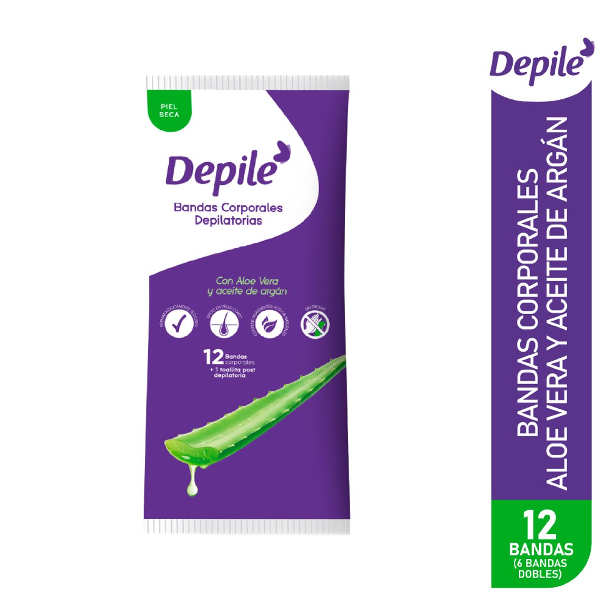 DEPILE - Bandas Depilatorias Depile Corporal Aloe Empaque 6 Und