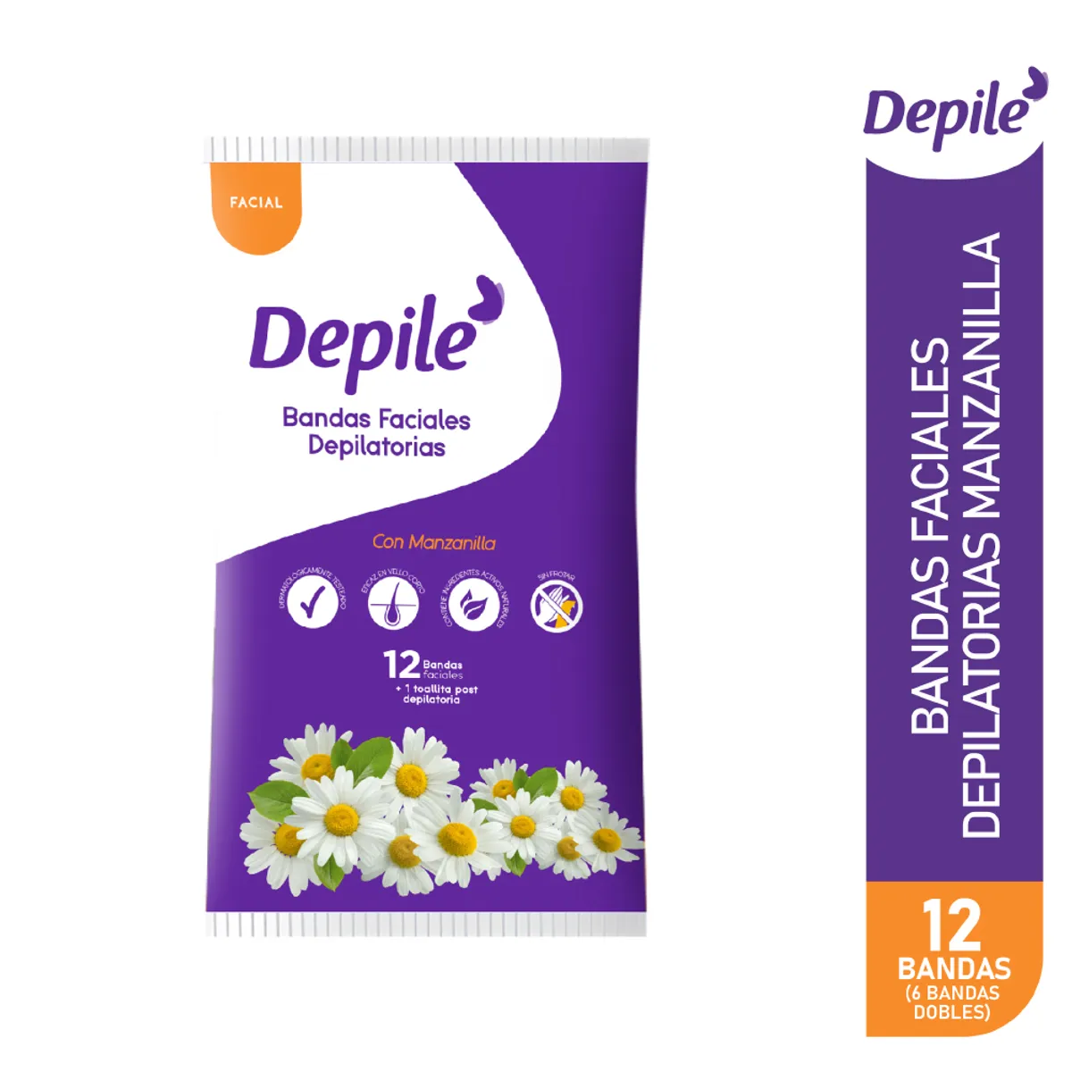 DEPILE - Bandas Depilatorias Depile Facial Manzanilla Empaque 6 Und